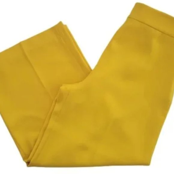 NWT  Zara Wide leg yellow pants - Picture 3 of 4